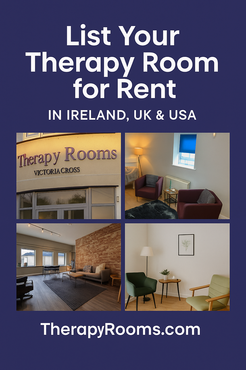 List Your Therapy Room for Rent in Ireland, UK & USA