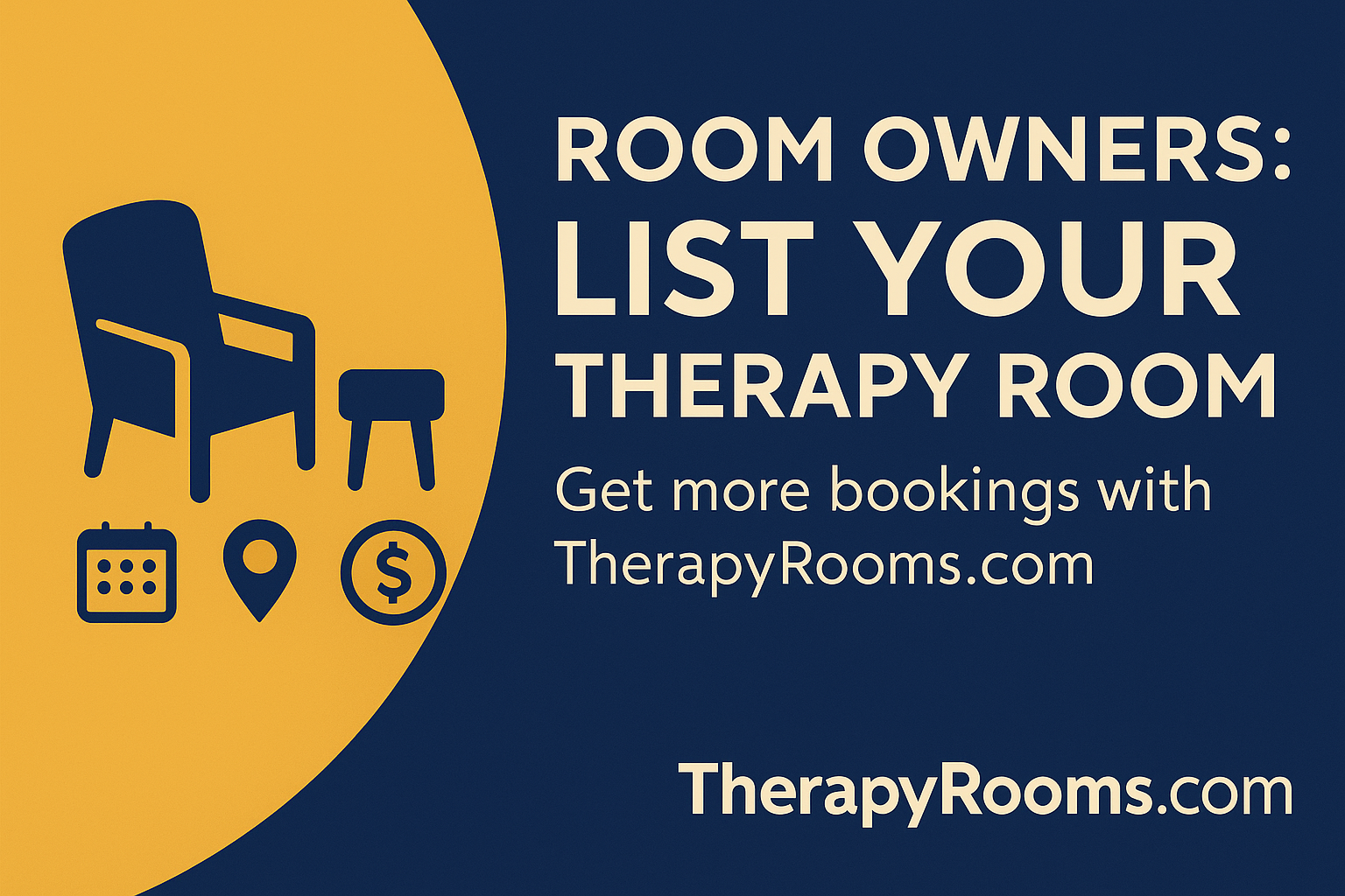 Room Owners: List Your Therapy Room & Get More Bookings (Ireland, UK & USA)