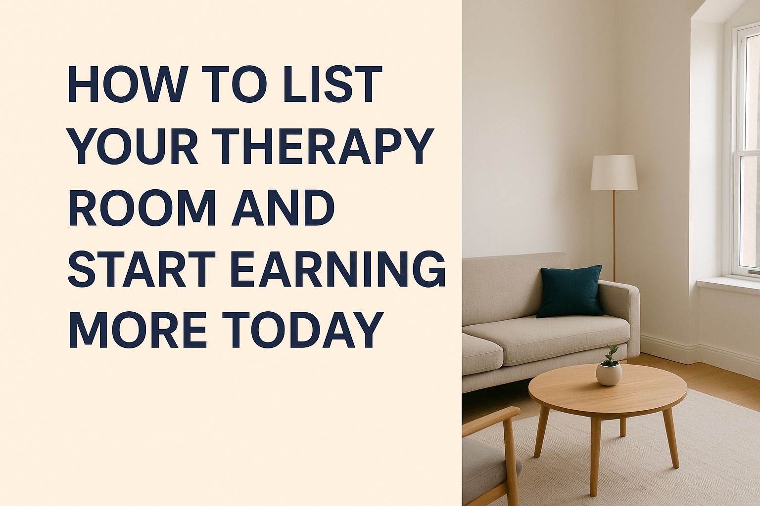 How to List Your Therapy Room and Start Earning More Today