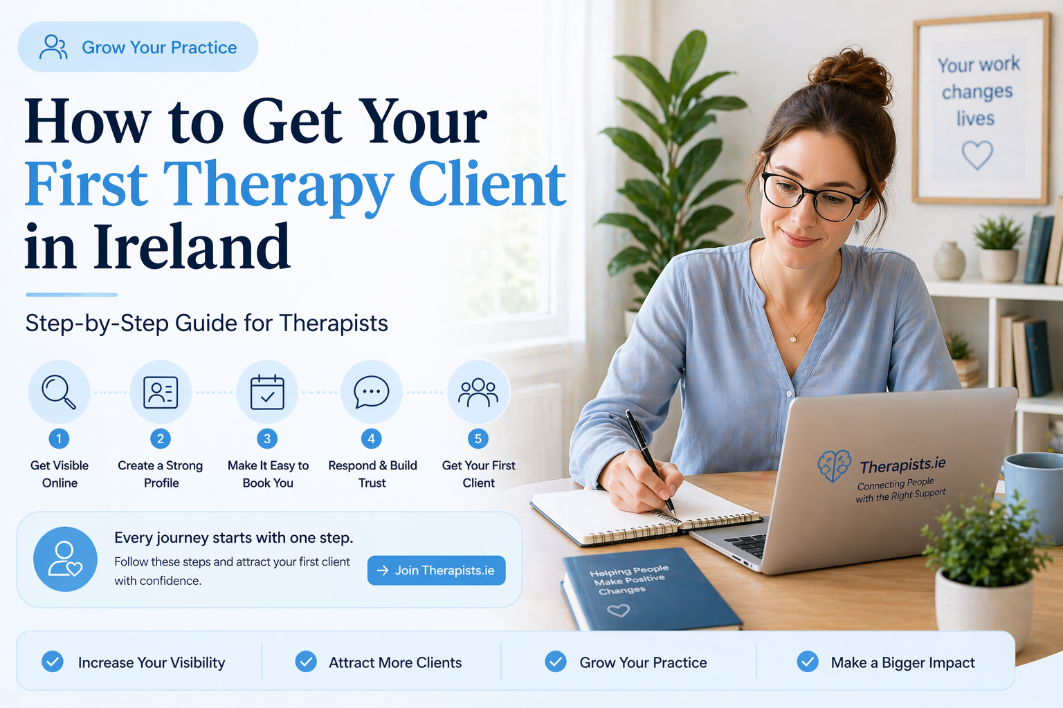 How to Get Your First Therapy Client in Ireland (Step-by-Step Guide)